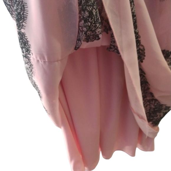 Enfocus Woman Pink & Black (Lace Print)Sleeveless Mini Dress Barbiecore 20W - Picture 10 of 11